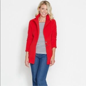 Dudley Stephens Vello Fleece Remsen Blazer Jacket - Red - Size Small